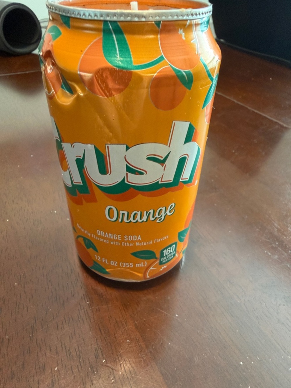 Crush Orange Soda Can Candle - Bright Orange Candle